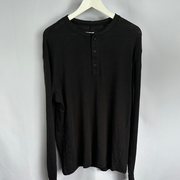 rag & bone Black Long Sleeve Henley - Picture 2 of 10